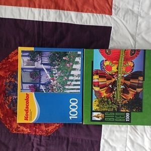 Two Puzzles 1000 pieces and 1500 pieces